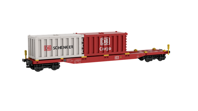 Für den effizenten Transport von Containern bietet sich auch in der Klammbausteinwelt die Eisenbahn an