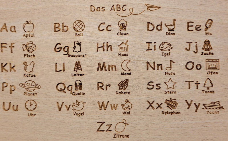 SEE11290 Fruehstuecksbrettchen _Einschulung_ aus Buchenholz Made in EU 1