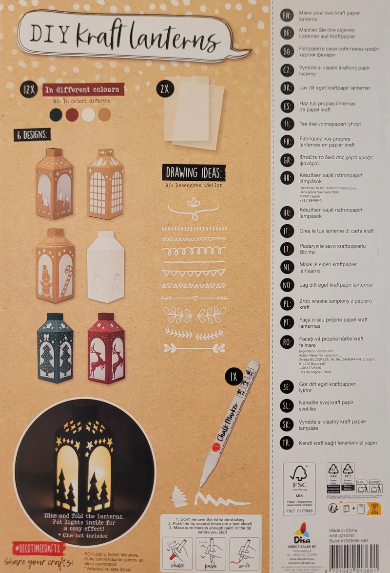 SEE11592 Bastel Laternen DIY zum Selbergestalten 1